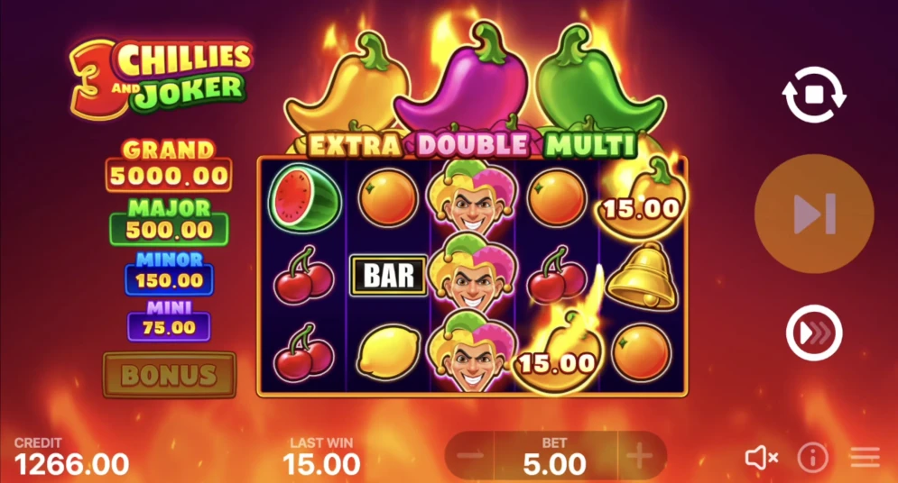 3 Chillies and Joker: Hold and Win