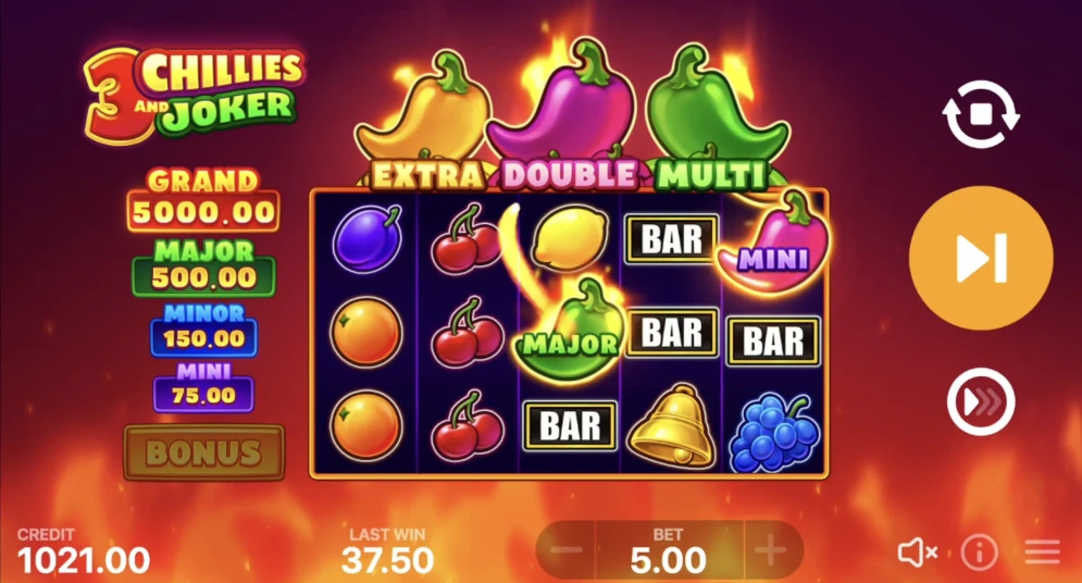 3 Chillies and Joker: Hold and Win