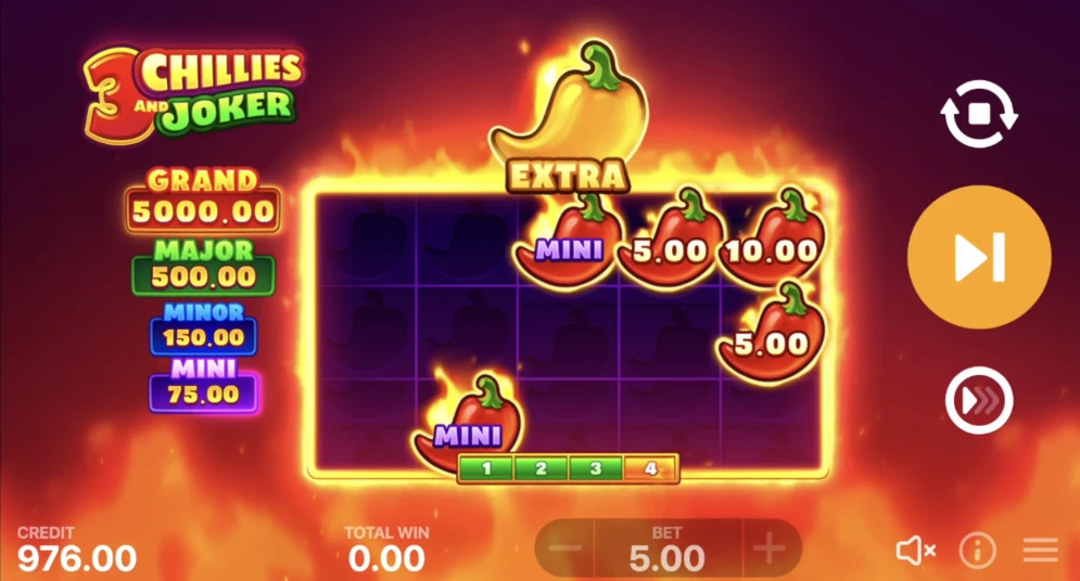 3 Chillies and Joker: Hold and Win