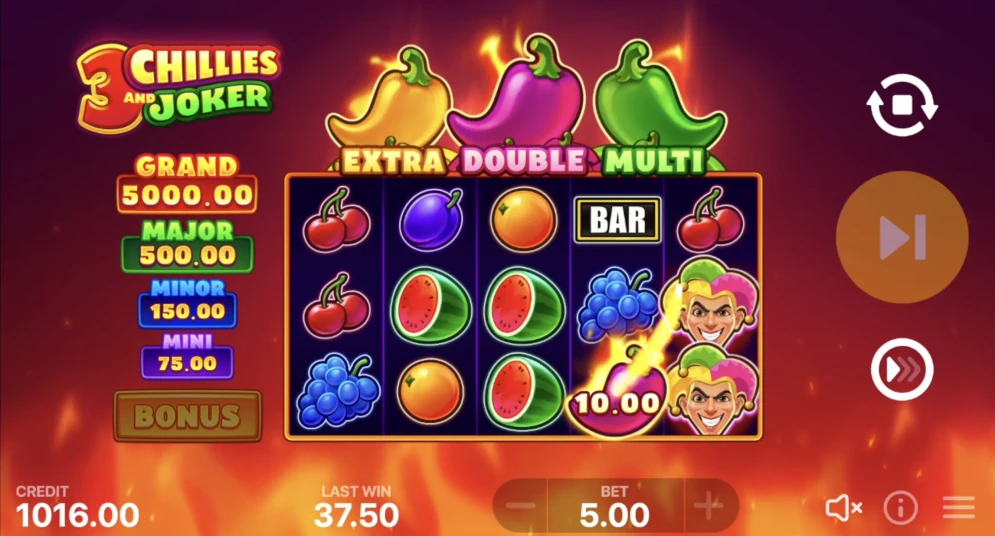 3 Chillies and Joker: Hold and Win
