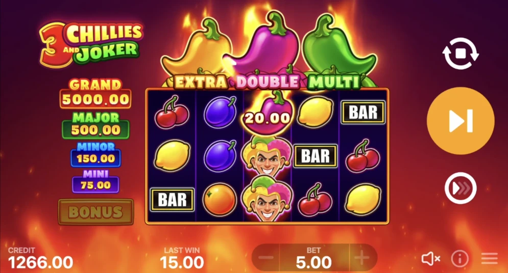 3 Chillies and Joker: Hold and Win